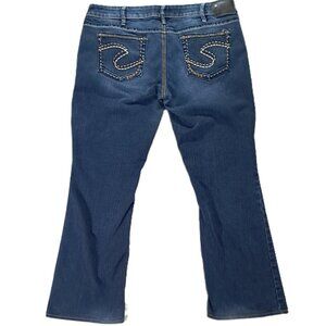 Silver Jean Women 38x29 Hemmed Up Tag 36x33 Aiko Bootcut Blue Denim Western